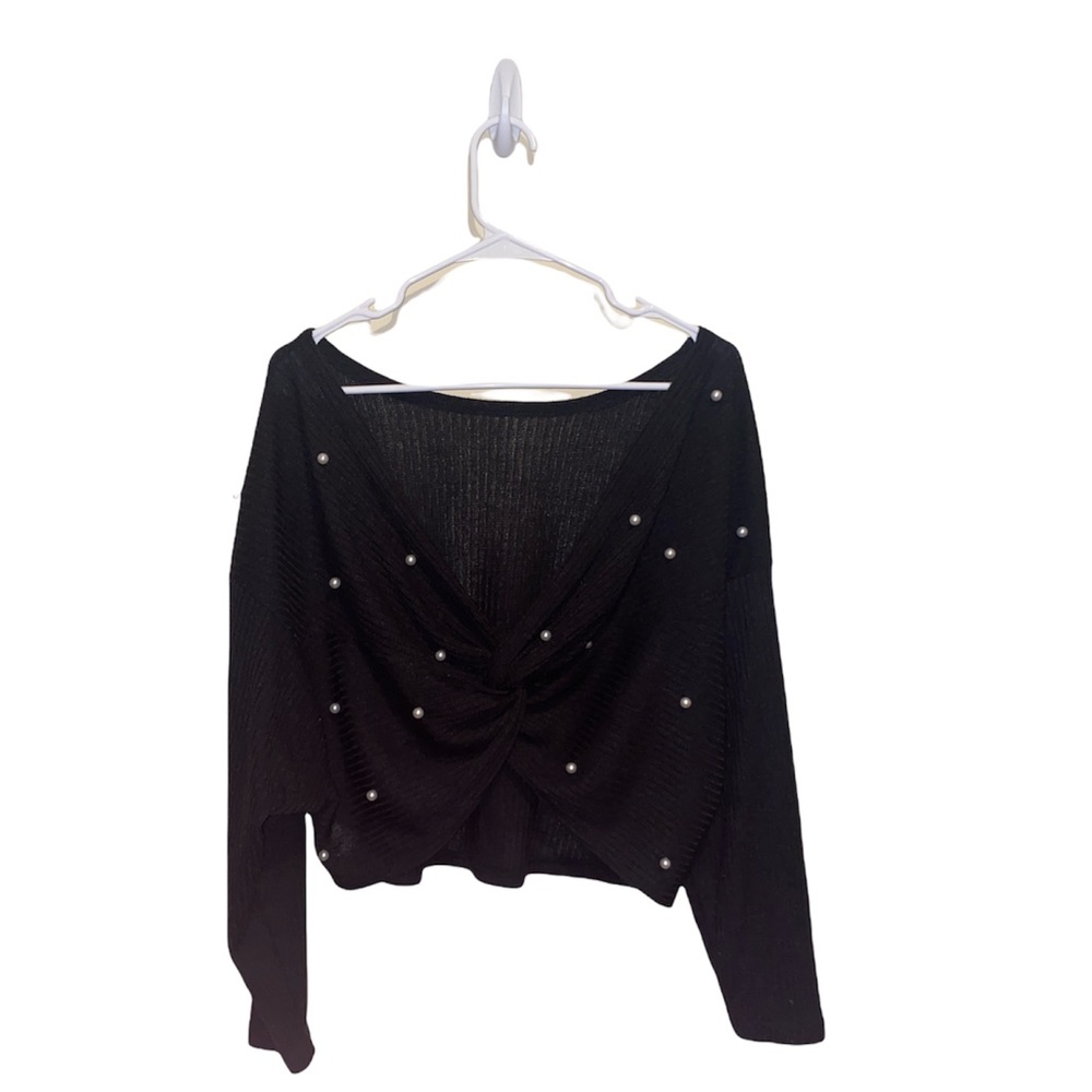 [Shein] Open Back Light Weight Sweater with Pearls 🛍